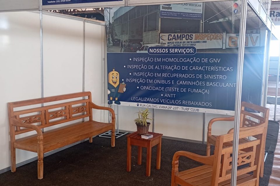 Estande de apresentação da Campos Inspeções
